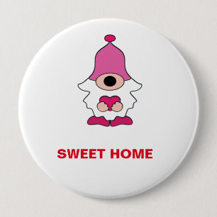 SIMPLE WHITE GENOME SWEET HOME MAGNET BUTTON
