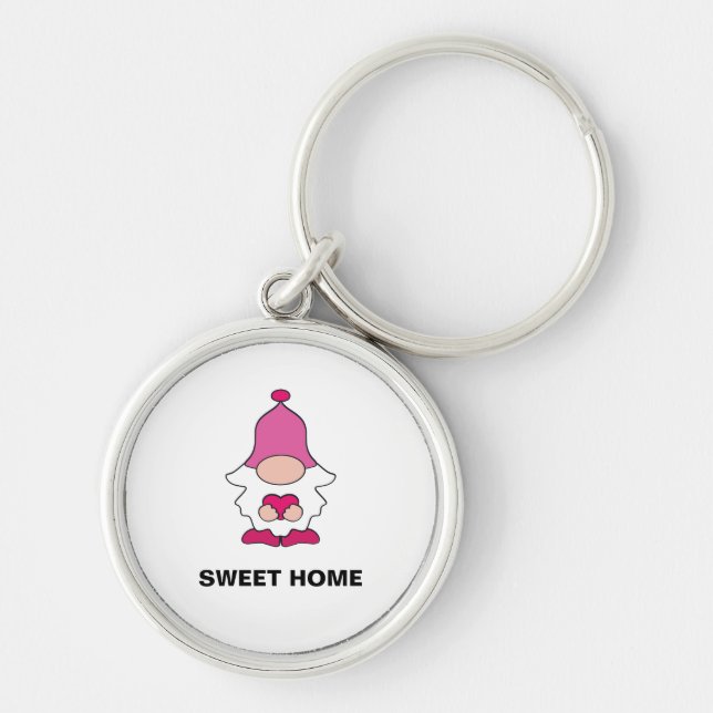 SIMPLE WHITE GENOME SWEET HOME MAGNET KEYCHAIN (Front)