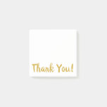 Simple White & Gold Thank You Post-it Notes