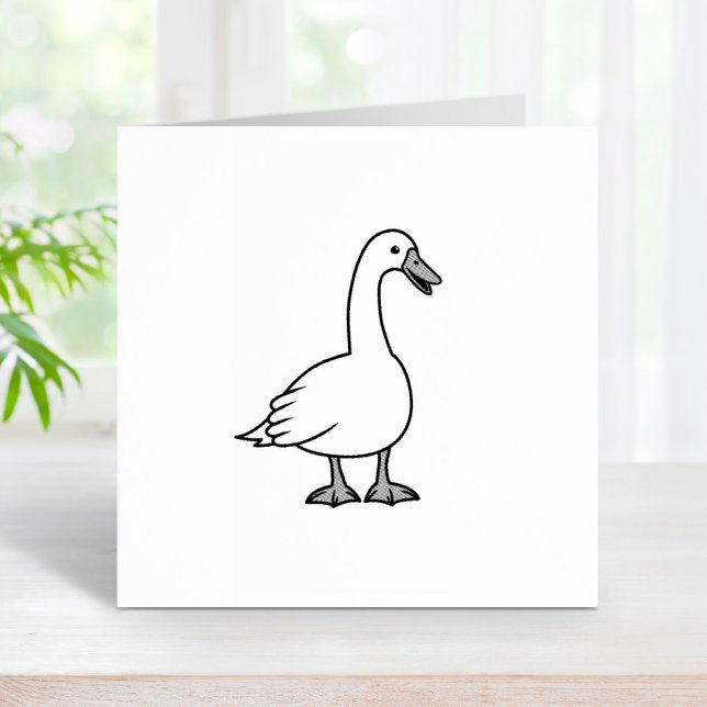 Simple White Goose Rubber Stamp (Creator Uploaded)