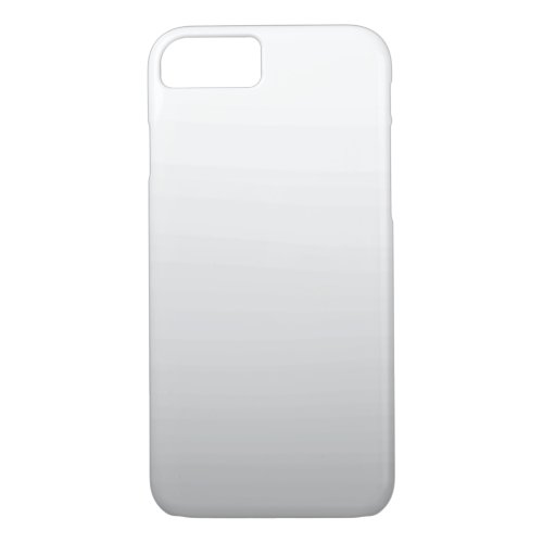 Simple White Gray Ombre Plain iPhone 7 Case