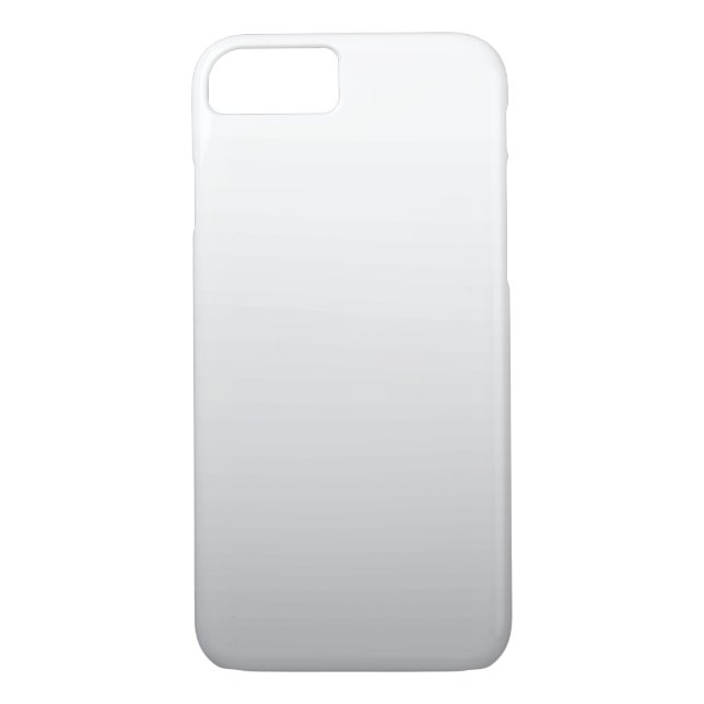 Simple White Gray Ombre Plain iPhone 7 Case (Back)
