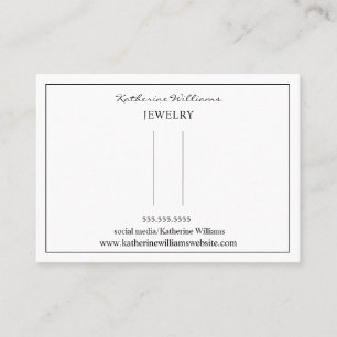 Simple White Hair Clip Barrette Display Card