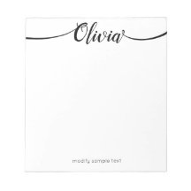 Black White Notepads Zazzle