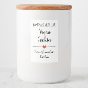 Simple white homemade cookies food label