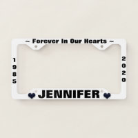 Simple White License Plate Frame