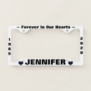 Simple White License Plate Frame