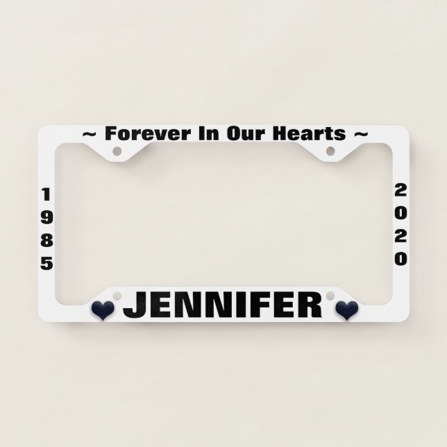 Simple White License Plate Frame (Front)