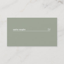 Simple White Line (light xanadu) Business Card