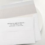 Simple White Linen Return Address Lined Envelope<br><div class="desc">Simple solid color white lined lined envelope with a return address on the back flap. A variety of colors available for any celebration,  event or holiday.</div>