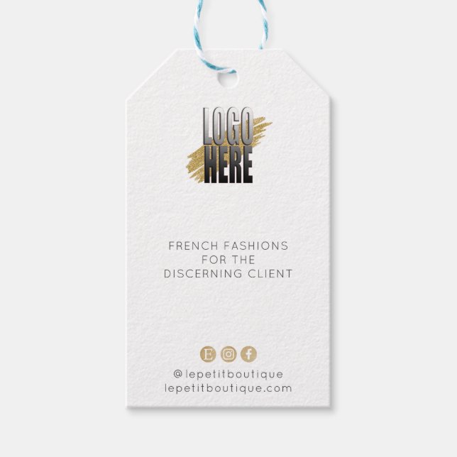 Simple White logo  Clothing Price tag  (Front)