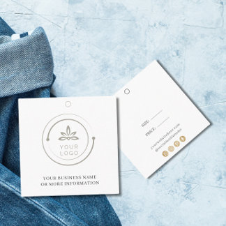 Simple White Logo Social Media Hanging Price Tag