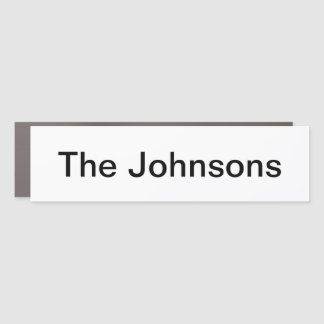 Simple White Mailbox Name Plate Magnet