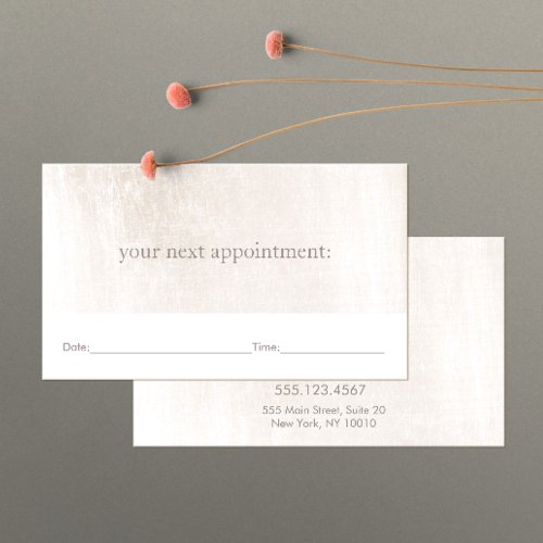 Simple White Marble Salon Spa Appointment Reminder