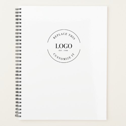 Simple White Minimal Custom Logo Branded QR code Planner