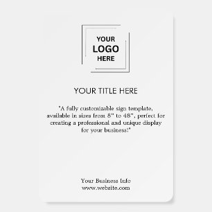 Simple White Minimalist Design Custom Business Foam Board