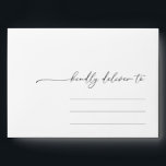 Simple White Minimalist  Wedding Envelope<br><div class="desc">Designed to coordinate with for the «Pure» Wedding Invitation Collection. To change details,  click «Details». To move the text or change the size,  font,  or color,  click «Edit using Design Tool». View the collection link on this page to see all of the matching items in this beautiful design.</div>