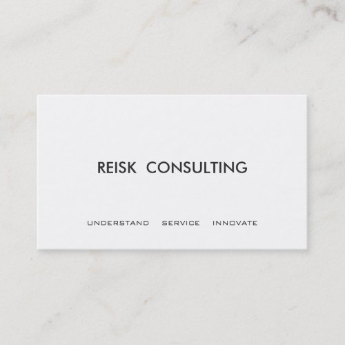 Simple White Modern Consulting Professional Business Cards