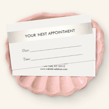 Simple White Modern Faux Silver Stripe Appointment by sm_business_cards at Zazzle