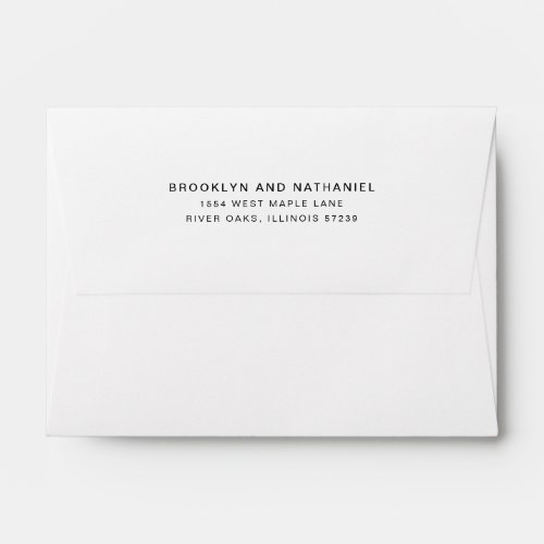 Simple White Modern Return Address Envelope