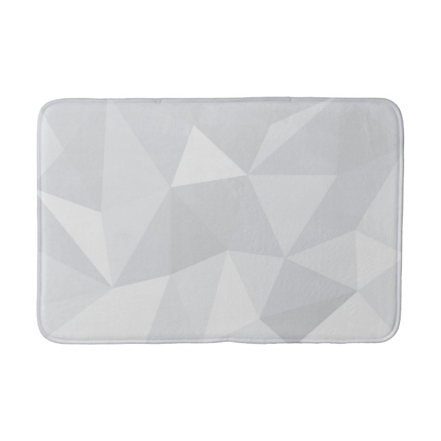 Simple, white, modern, trendy, cool illustration bath mat (Front)