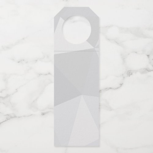 Simple white modern trendy cool illustration bottle hanger tag