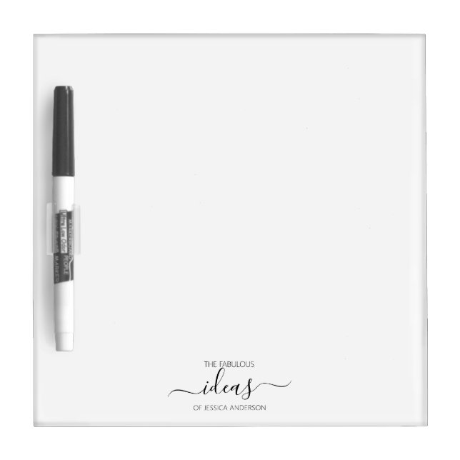 Simple white name dry erase board (Front)
