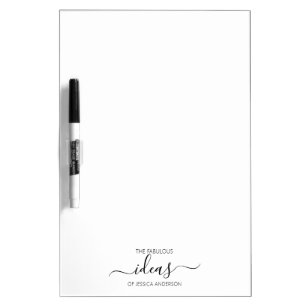 Simple white name dry erase board