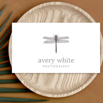Simple White Nature Professional Photography Business Card by sm_business_cards at Zazzle