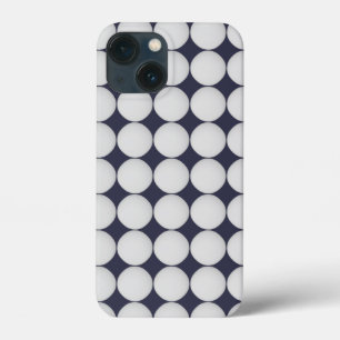 Simple White on Midnight Blue iPhone 13 Mini Case