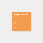 Simple White & Orange Gratitude Post-it Notes
