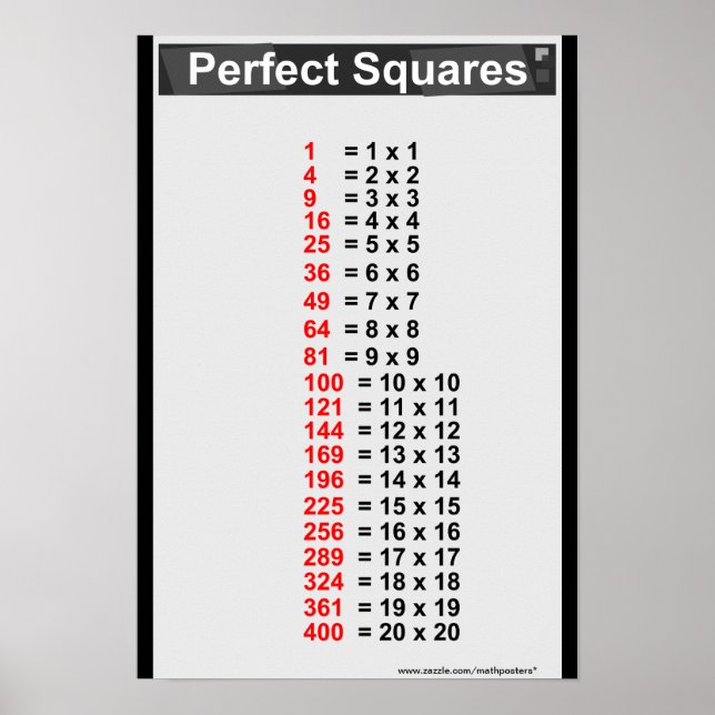 Simple White Perfect Squares Chart (Front)