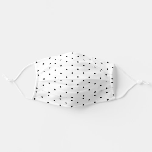 Simple White Polka Dot Pattern Adult Cloth Face Mask