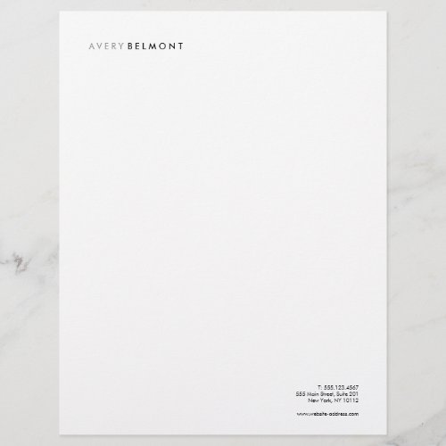 Simple White Professional Modern Letterhead