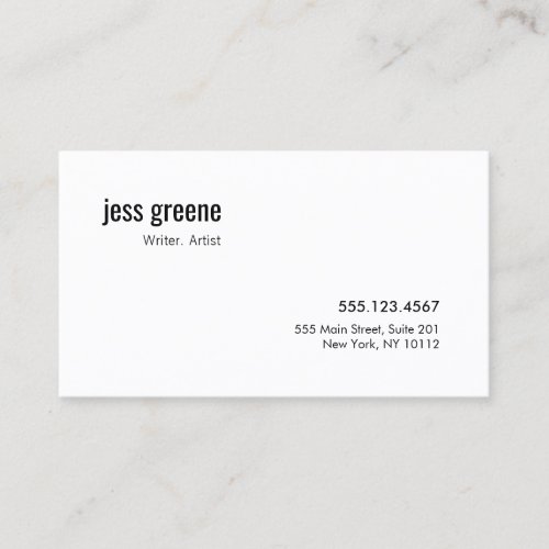 Simple White Professional Social Media Icons Business Card