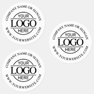 Simple White Promotional Company Business Logo Labels