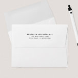 Simple White Return Address Envelope<br><div class="desc">Simple white envelope with a return address on the back flap. All colors available.</div>