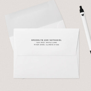 Simple White Return Address Envelope