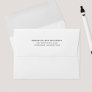 Simple White Return Address Envelope