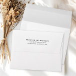 Simple White Return Address Envelope<br><div class="desc">Simple white envelope with a return address on the back flap. All colors available.</div>