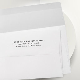 Simple White Return Address Lined Envelope