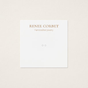 Simple White Ring or Pendant Display Card