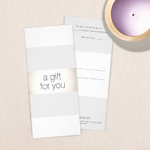 Simple White Silver Salon Spa Gift Certificate