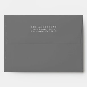 Simple White Text and Gray Modern Envelope