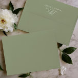 Simple White Text and Sage Green Modern Envelope<br><div class="desc">Simple White Text and Sage Green Modern Wedding envelope,  Invite your guests in style.</div>
