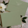 Simple White Text and Sage Green Modern Envelope