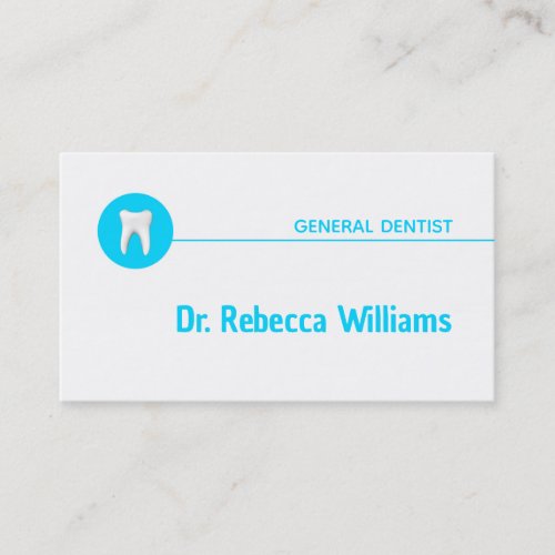 Simple White Tooth Dental Clinic Dentist Card