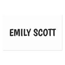 Simple White Waterproof Name