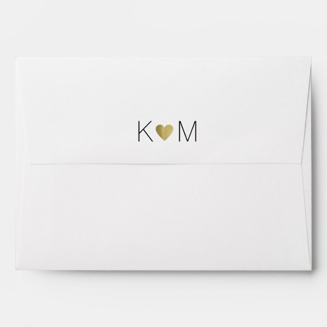simple white wedding envelope (Back (Top Flap))