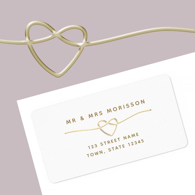Simple White Wedding Return Address Label (Creator Uploaded)